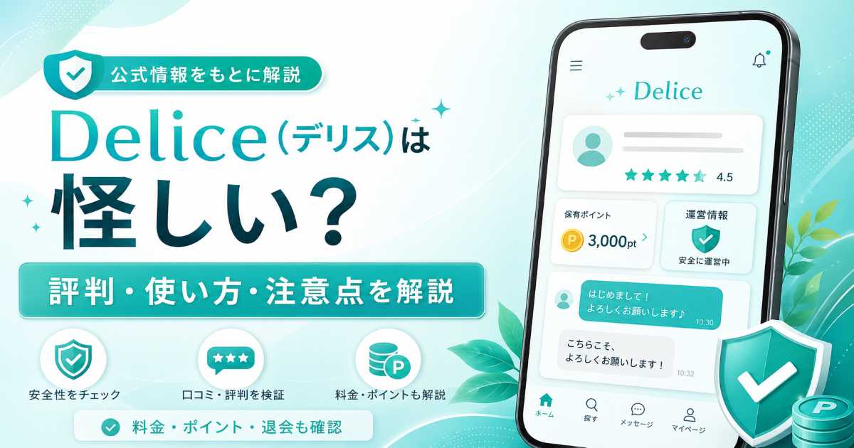 Delice（デリス）は怪しい？評判・安全性・使い方を解説