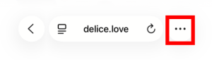 SafariでDeliceをホーム画面へ追加するため共有ボタンを開く画面