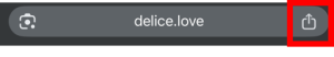 ChromeでDeliceをホーム画面へ追加するメニューを開く画面